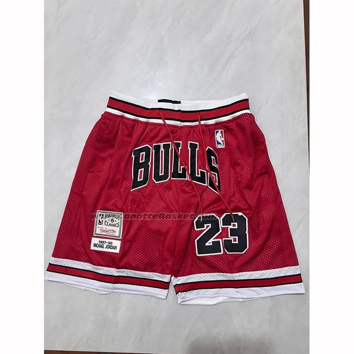 Pantaloncini Chicago Bulls Mitchell & Ness Just Don 1997-98 Rosso